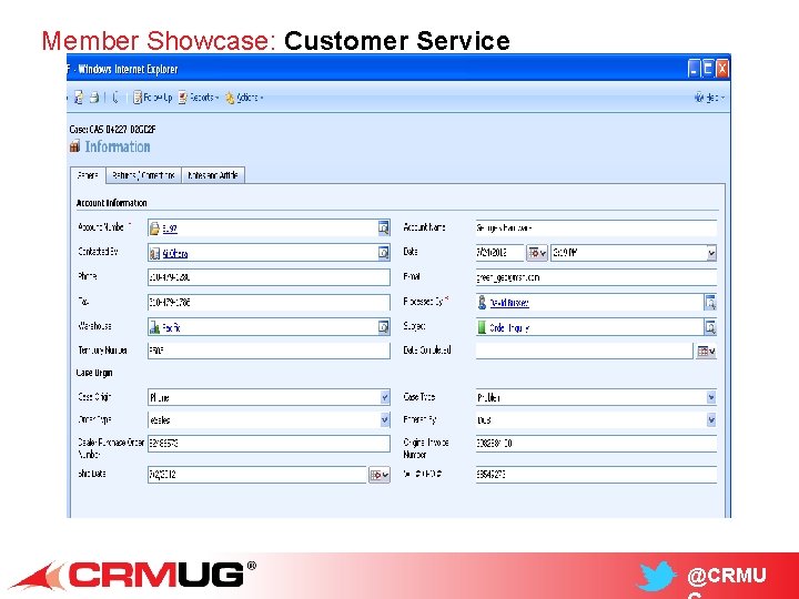 Member Showcase: Customer Service @CRMU 