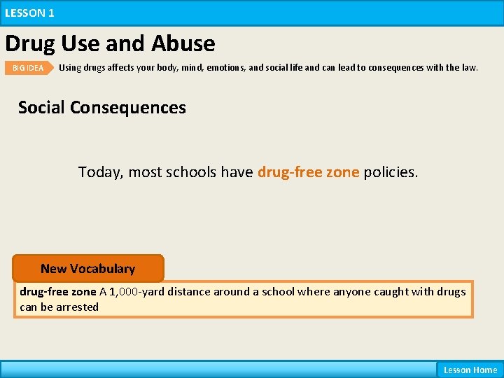 LESSON 1 Drug Use and Abuse BIG IDEA Using drugs affects your body, mind, LESSON 1 Drug Use and Abuse BIG IDEA Using drugs affects your body, mind,