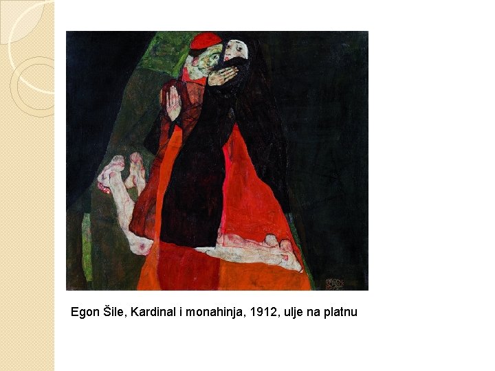 Egon Šile, Kardinal i monahinja, 1912, ulje na platnu 