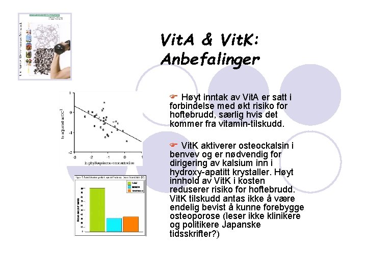 Vit. A & Vit. K: Anbefalinger F Høyt inntak av Vit. A er satt