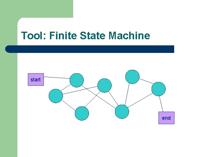 Tool: Finite State Machine start end 