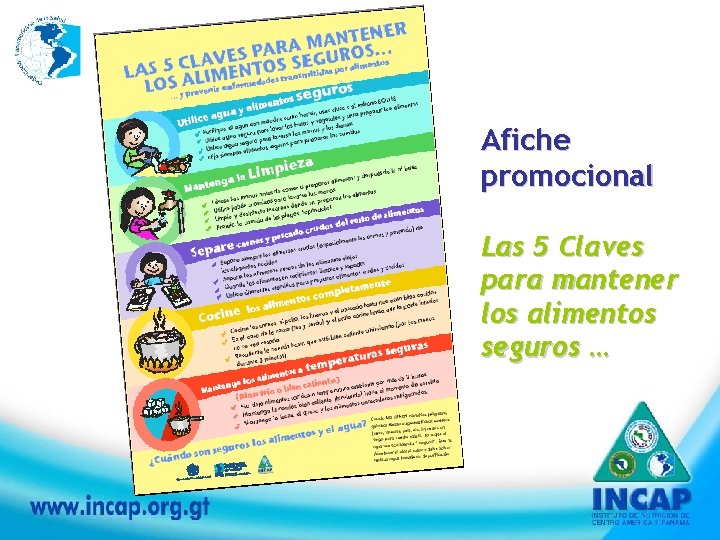 Afiche promocional Las 5 Claves para mantener los alimentos seguros … 