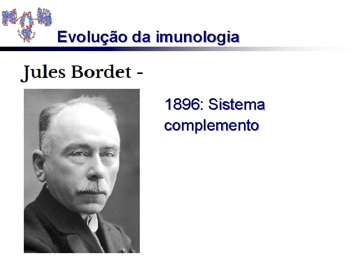 Evolução da imunologia 1896: Sistema complemento 