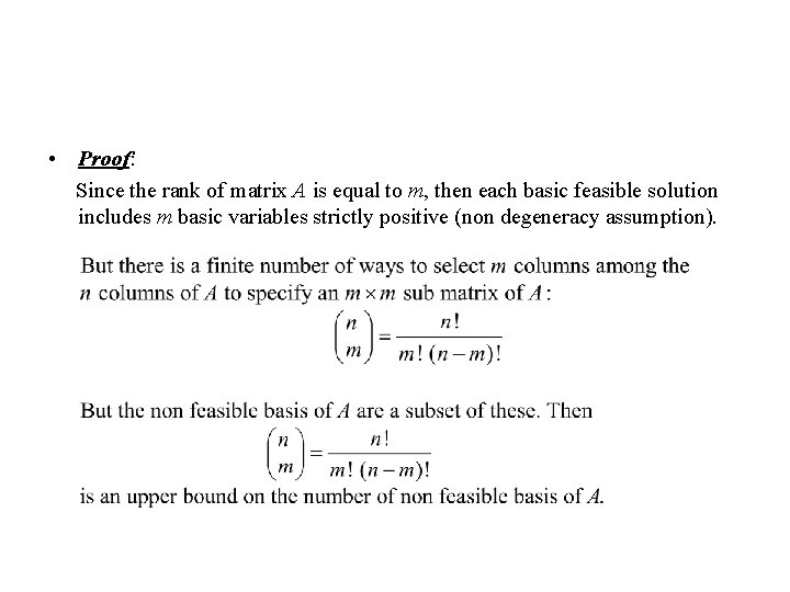  • Proof: Since the rank of matrix A is equal to m, then