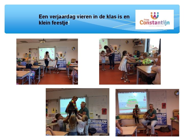Een verjaardag vieren in de klas is en klein feestje! 