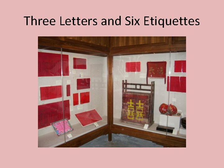 Three Letters and Six Etiquettes 