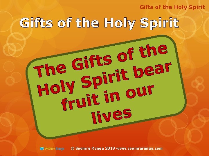 Gifts of the Holy Spirit e h t f o s t f i