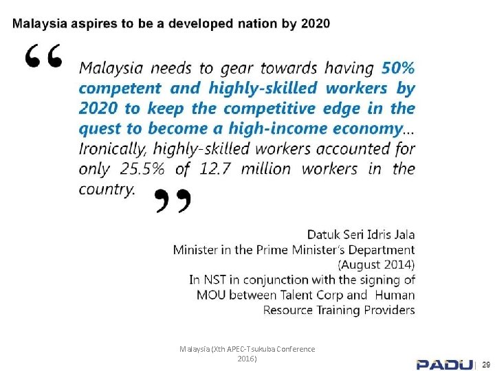 Malaysia (Xth APEC-Tsukuba Conference 2016) 