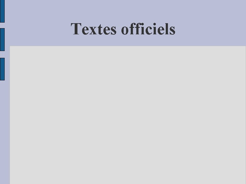 Textes officiels 