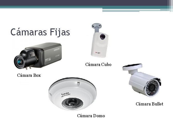 Cámaras Fijas Cámara Cubo Cámara Box Cámara Bullet Cámara Domo 