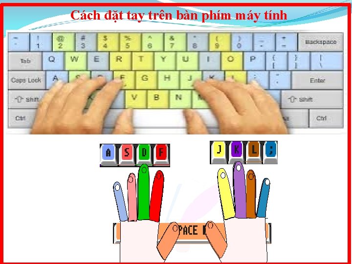 Cách đặt tay trên bàn phím máy tính 