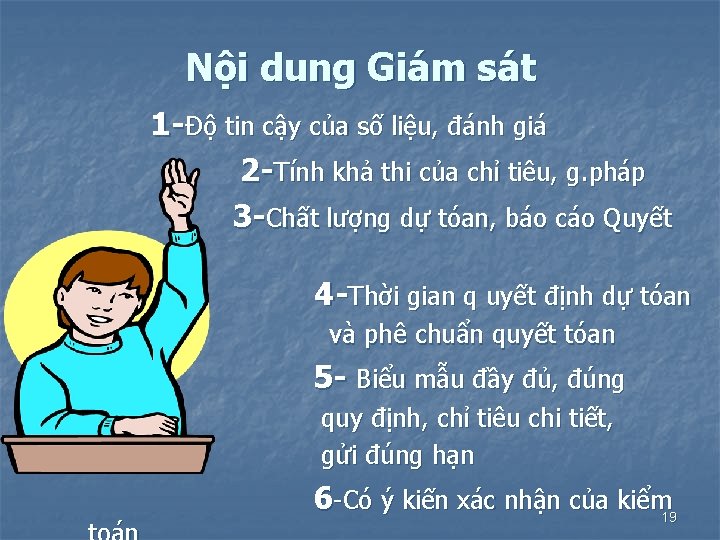 Nội dung Giám sát toán 1 -Độ tin cậy của số liệu, đánh giá
