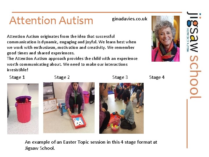 Attention Autism ginadavies. co. uk Attention Autism originates from the idea that successful communication