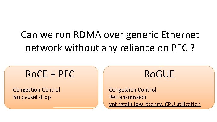 Can we run RDMA over generic Ethernet network without any reliance on PFC ?