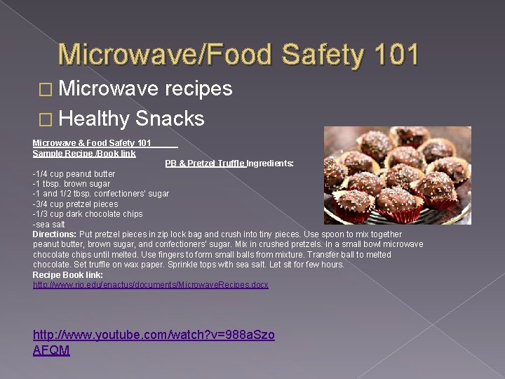 Microwave/Food Safety 101 � Microwave recipes � Healthy Snacks Microwave & Food Safety 101