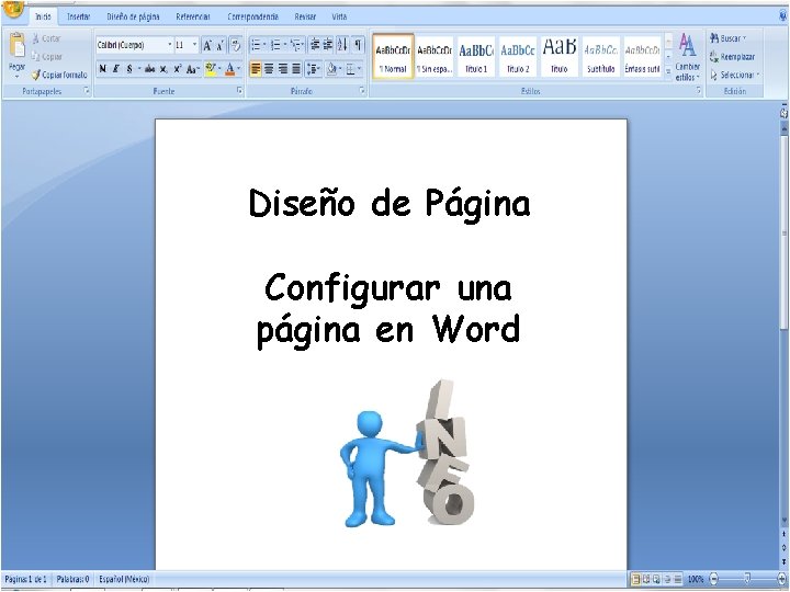 Diseño de Página Configurar una página en Word 