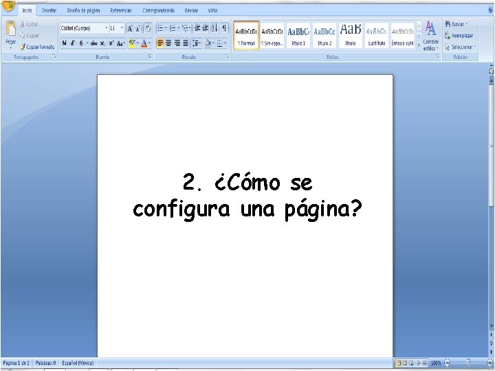 2. ¿Cómo se configura una página? 