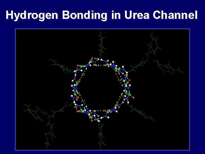Hydrogen Bonding in Urea Channel Hydrogen Bonding in Urea Channel