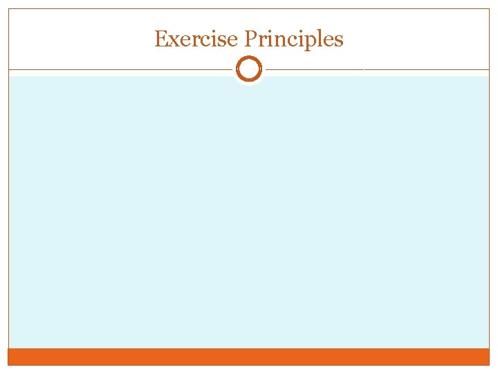 Exercise Principles 