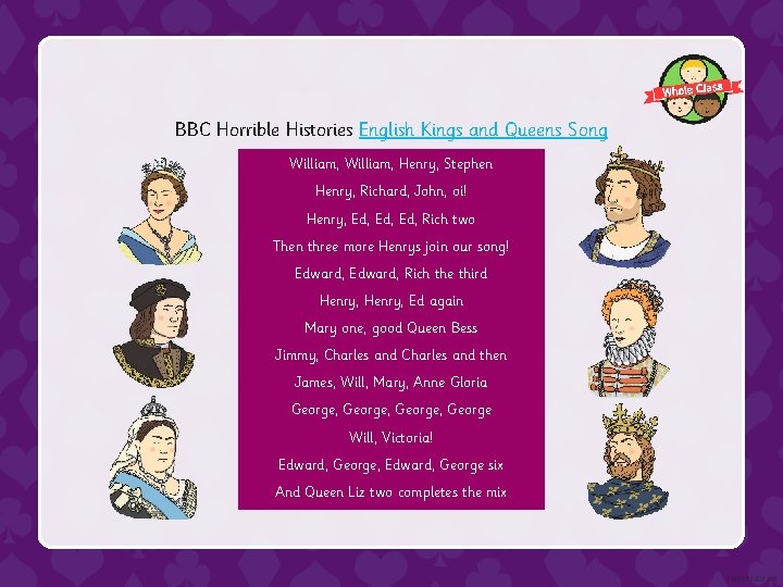 BBC Horrible Histories English Kings and Queens Song William, Henry, Stephen Henry, Richard, John,