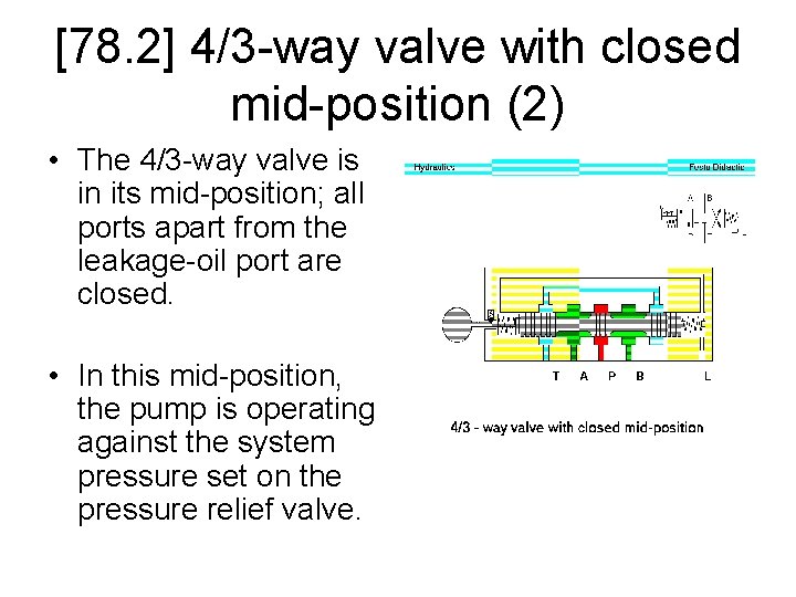 [78. 2] 4/3 -way valve with closed mid-position (2) • The 4/3 -way valve