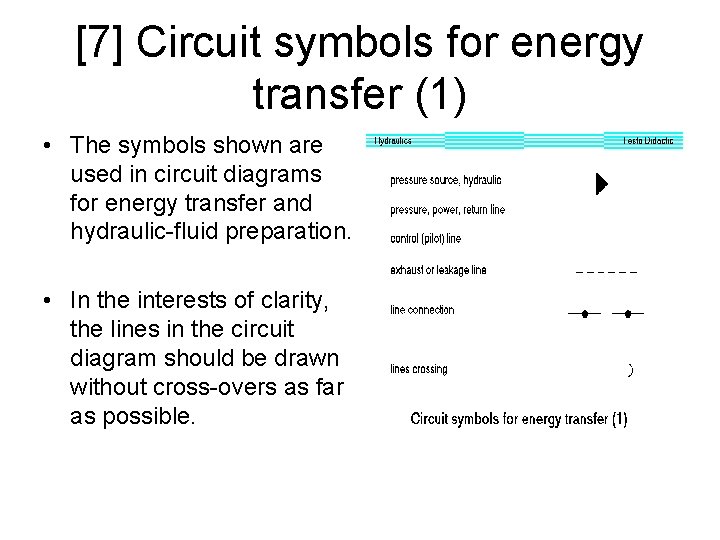[7] Circuit symbols for energy transfer (1) • The symbols shown are used in