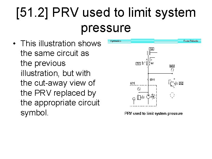 [51. 2] PRV used to limit system pressure • This illustration shows the same