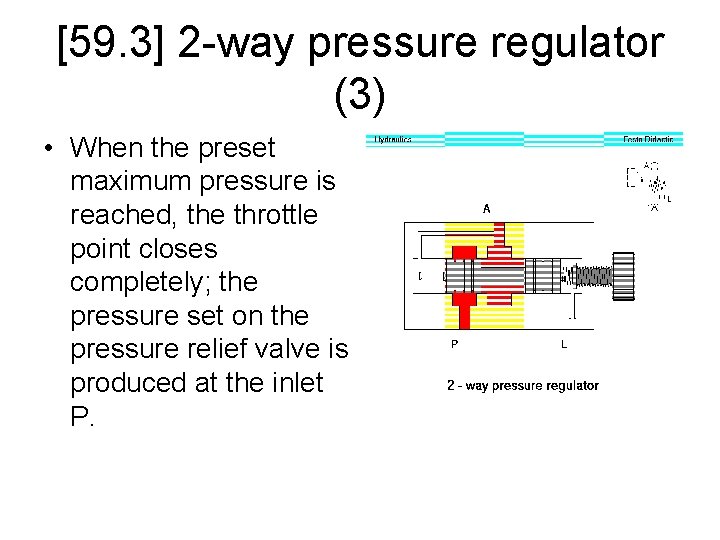 [59. 3] 2 -way pressure regulator (3) • When the preset maximum pressure is