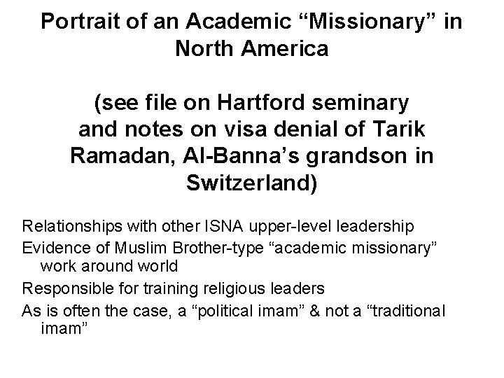 Portrait of an Academic “Missionary” in North America (see file on Hartford seminary and
