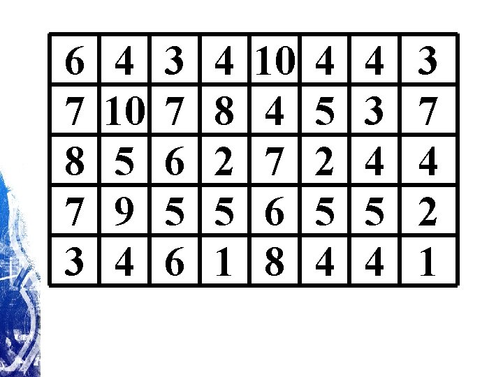6 7 8 7 3 4 10 5 9 4 3 7 6 5 6 7 8 7 3 4 10 5 9 4 3 7 6 5