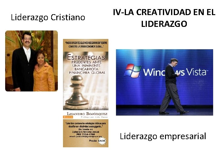 Liderazgo Cristiano IV-LA CREATIVIDAD EN EL LIDERAZGO Liderazgo empresarial 