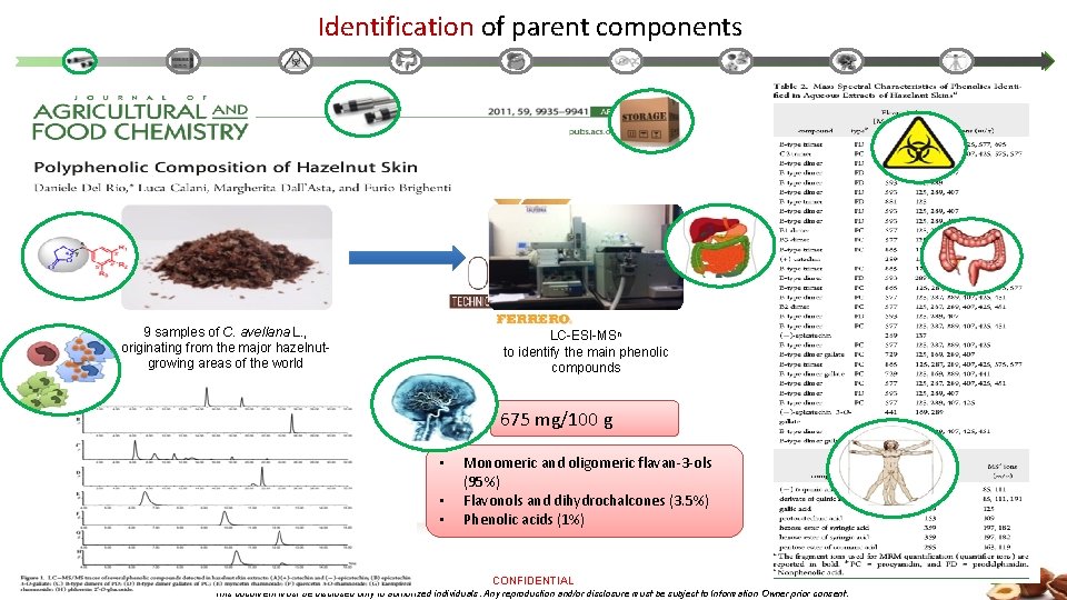 Identification of parent components 9 samples of C. avellana L. , originating from the