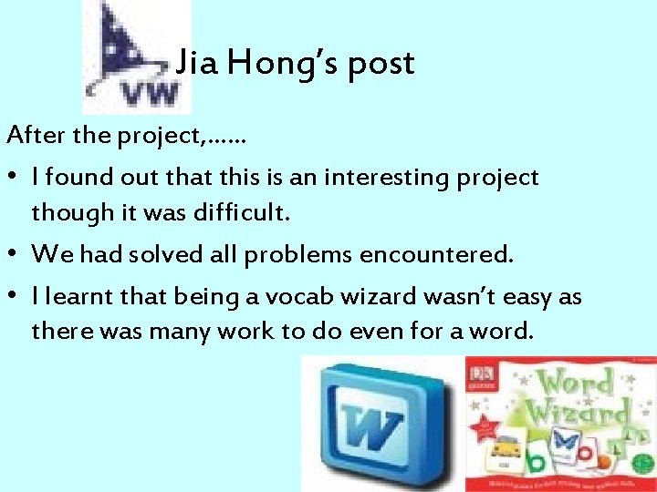 Jia Hong’s post After the project, …… • I found out that this is
