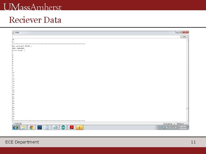 Reciever Data ECE Department 11 Reciever Data ECE Department 11