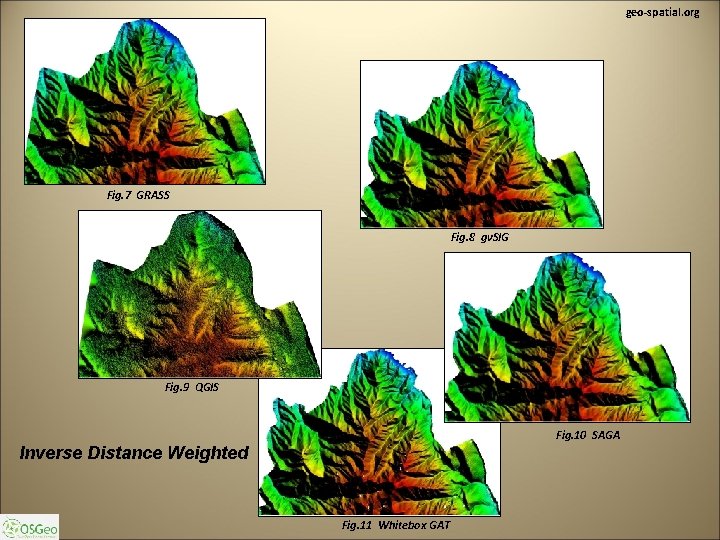 geo-spatial. org Fig. 7 GRASS Fig. 8 gv. SIG Fig. 9 QGIS Fig. 10