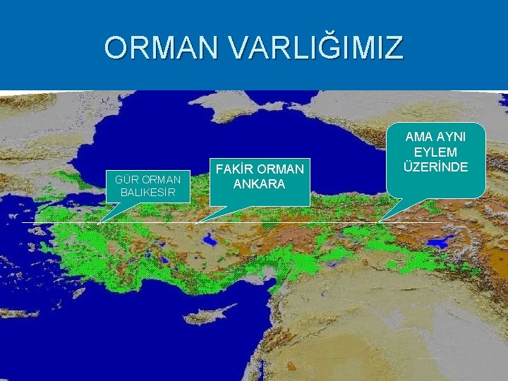 ORMAN VARLIĞIMIZ GÜR ORMAN BALIKESİR FAKİR ORMAN ANKARA AMA AYNI EYLEM ÜZERİNDE 
