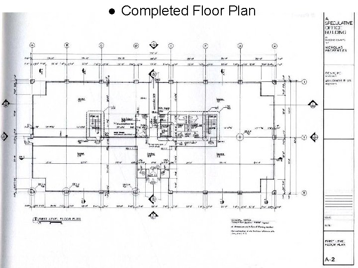 l Completed Floor Plan 