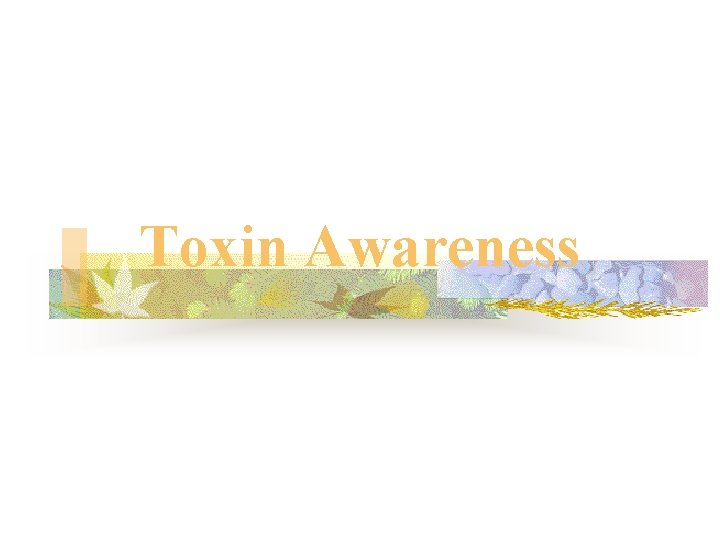 Toxin Awareness 