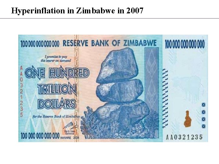 Hyperinflation in Zimbabwe in 2007 