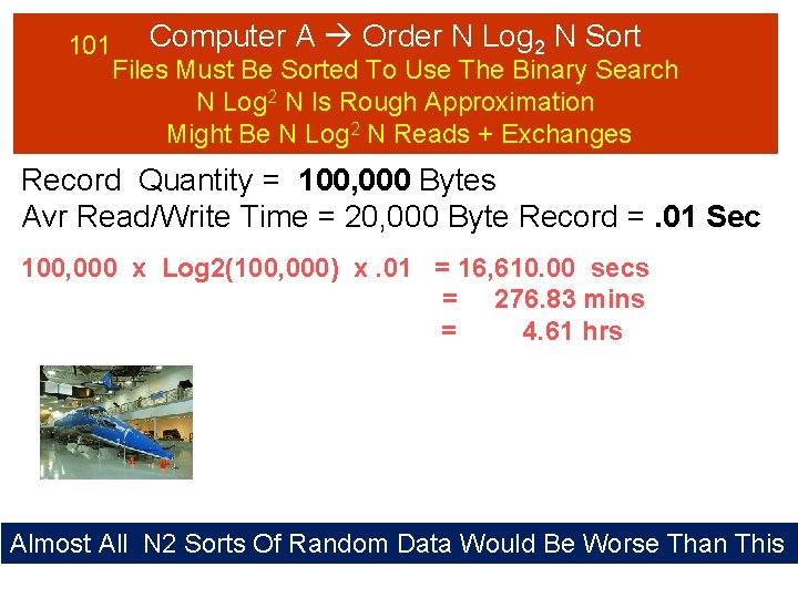 101 Computer A Order N Log 2 N Sort Files Must Be Sorted To