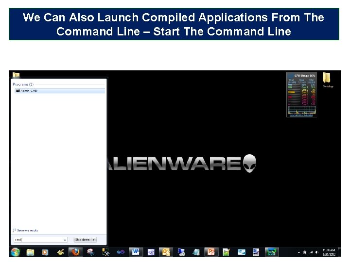 We Can Also Launch Compiled Applications From The Command Line – Start The Command