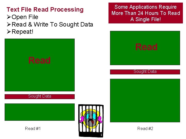 Text File Read Processing ØOpen File ØRead & Write To Sought Data ØRepeat! Some