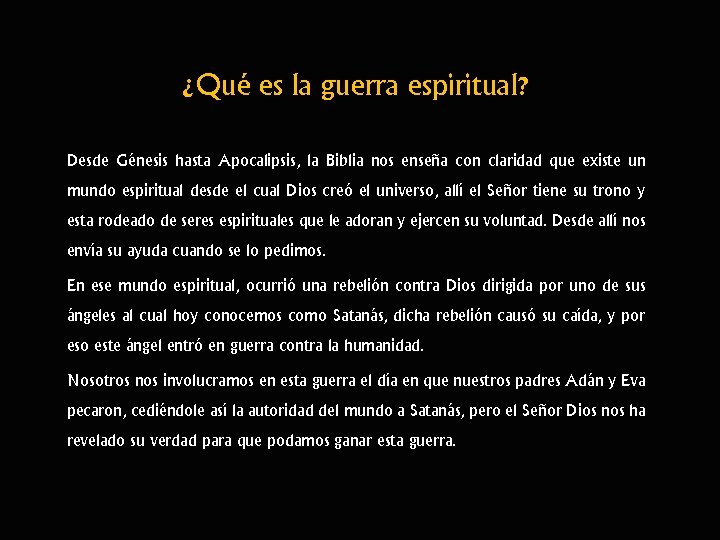 ¿Qué es la guerra espiritual? Desde Génesis hasta Apocalipsis, la Biblia nos enseña con