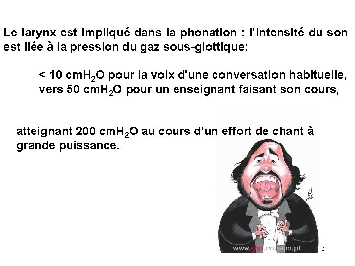Le larynx est impliqué dans la phonation : l’intensité du son est liée à Le larynx est impliqué dans la phonation : l’intensité du son est liée à
