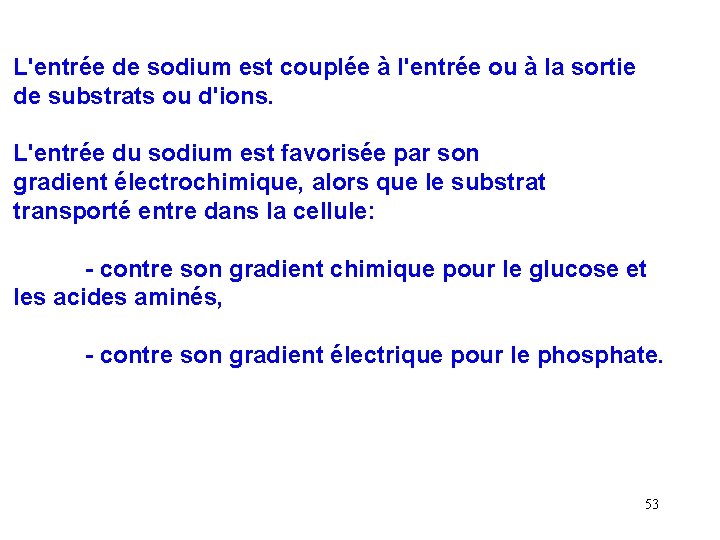 L'entrée de sodium est couplée à l'entrée ou à la sortie de substrats ou L'entrée de sodium est couplée à l'entrée ou à la sortie de substrats ou