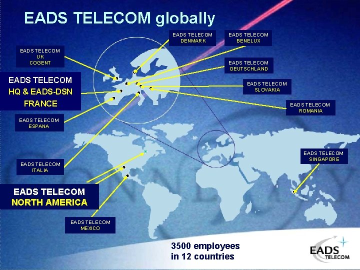 EADS TELECOM globally EADS TELECOM DENMARK EADS TELECOM UK COGENT EADS TELECOM BENELUX EADS EADS TELECOM globally EADS TELECOM DENMARK EADS TELECOM UK COGENT EADS TELECOM BENELUX EADS