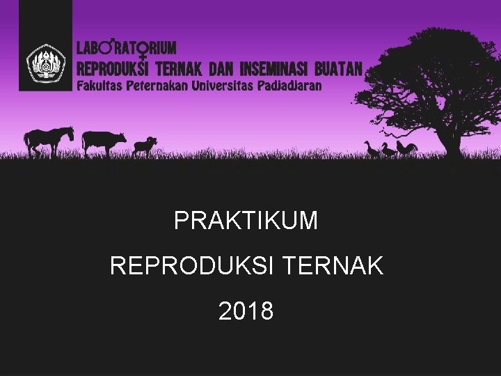 PRAKTIKUM REPRODUKSI TERNAK 2018 