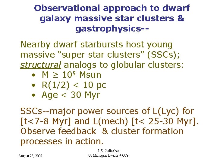 Observational approach to dwarf galaxy massive star clusters & gastrophysics-Nearby dwarf starbursts host young