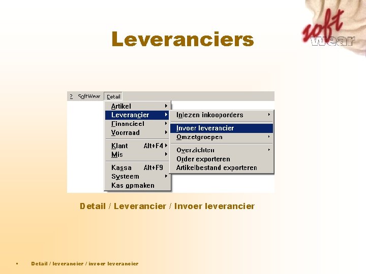 Leveranciers Detail / Leverancier / Invoer leverancier • Detail / leverancier / invoer leverancier Leveranciers Detail / Leverancier / Invoer leverancier • Detail / leverancier / invoer leverancier