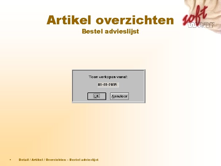 Artikel overzichten Bestel advieslijst • Detail / Artikel / Overzichten – Bestel advieslijst Artikel overzichten Bestel advieslijst • Detail / Artikel / Overzichten – Bestel advieslijst